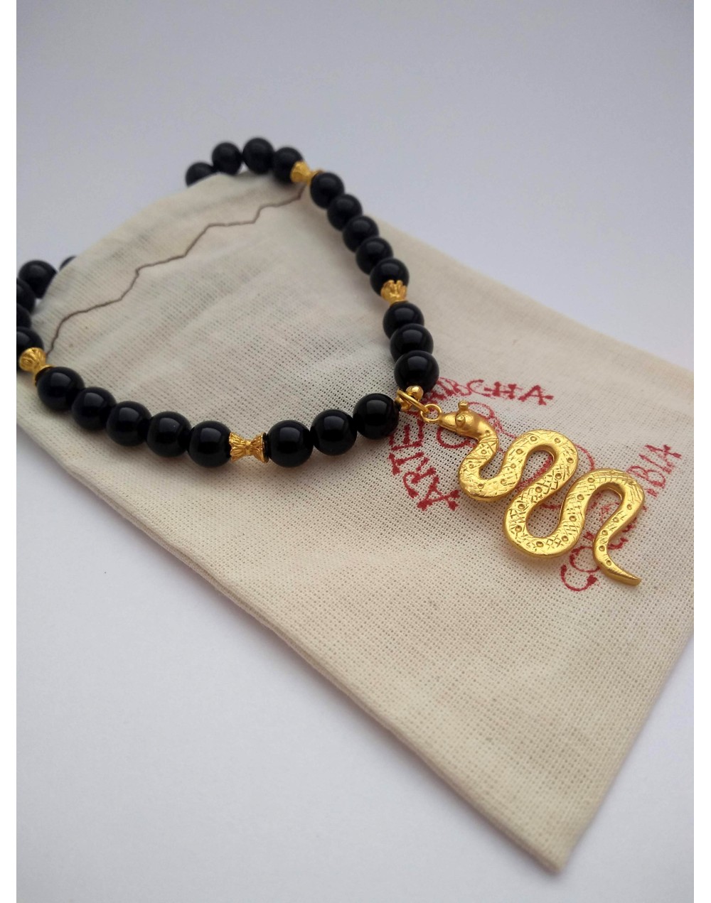 Collar Onix Serpiente 8mm