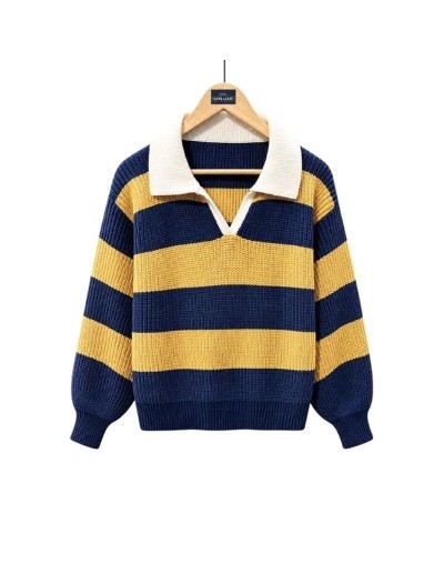 Sweater Tipo Polo Rayas