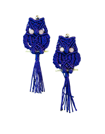Aretes Búho Violeta Pasión 