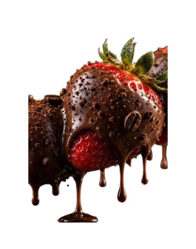 Fresas con chocolate de cafe  