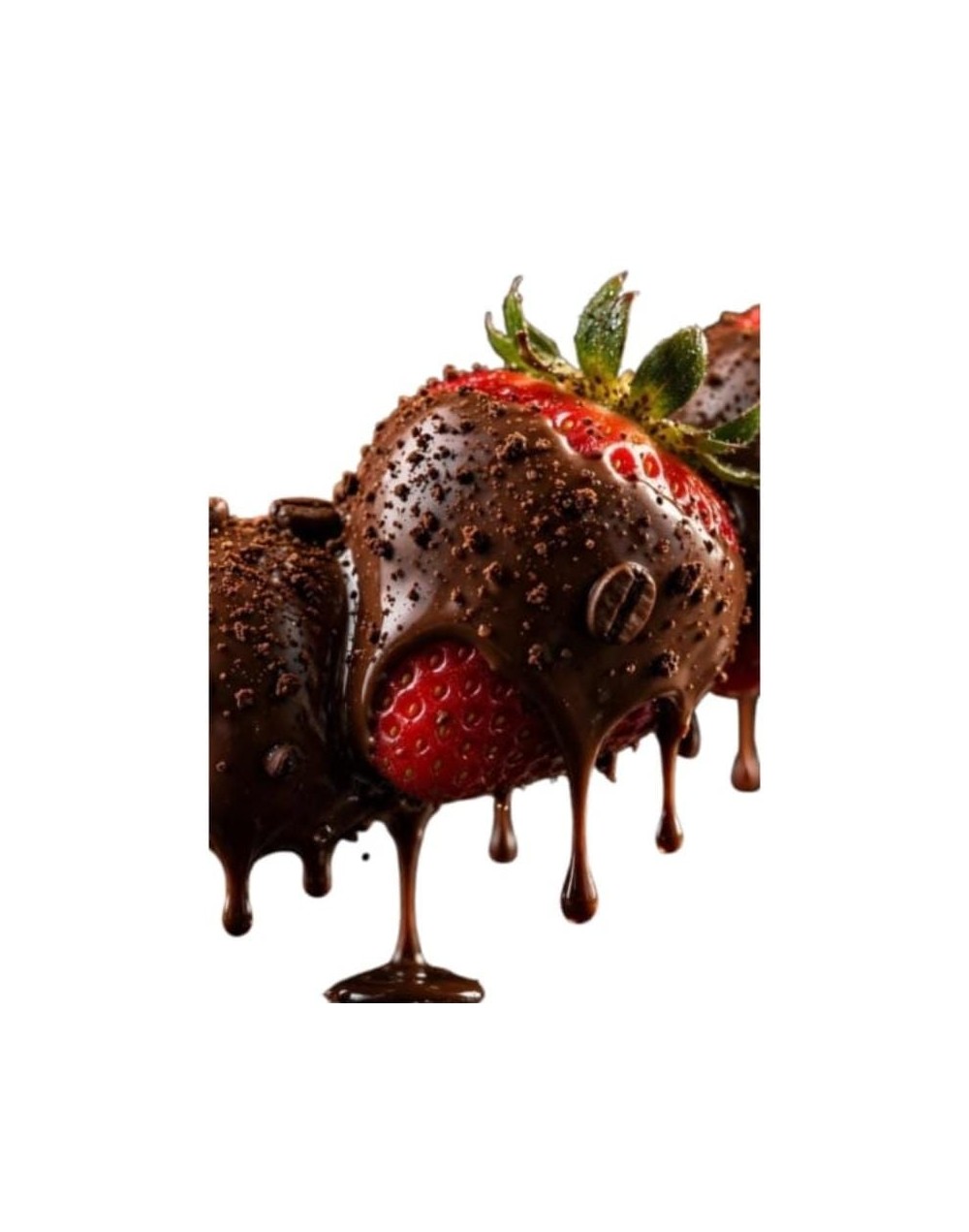 Fresas con chocolate de cafe  