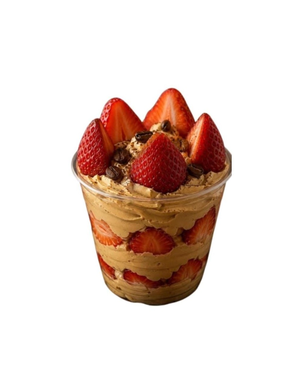 Fresas con crema de cafe 