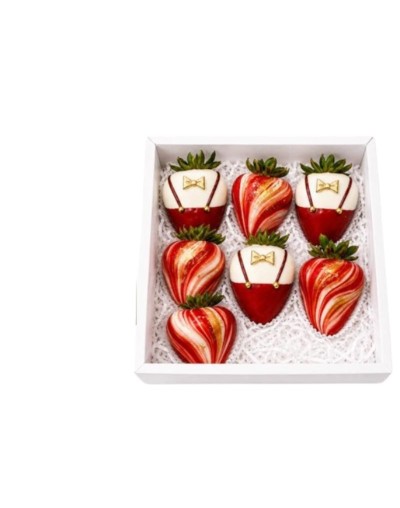 Caja 7 Fresas con Chocolate Personalizadas