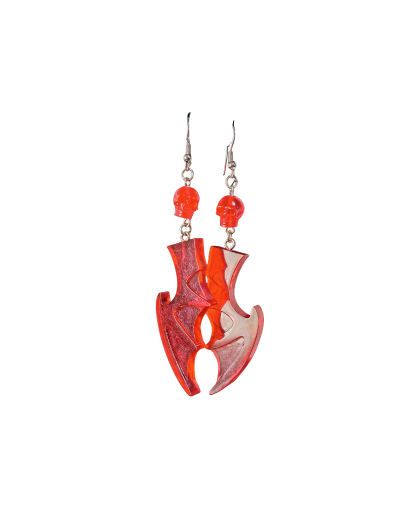 Aretes Alas en Resina Dark