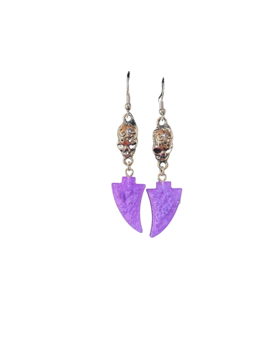Aretes Alas en Resina Dark