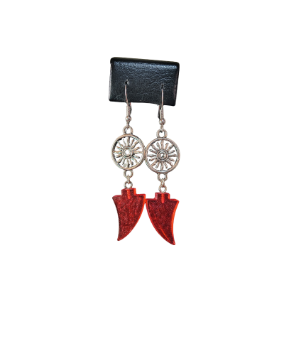 Aretes Alas en Resina Dark