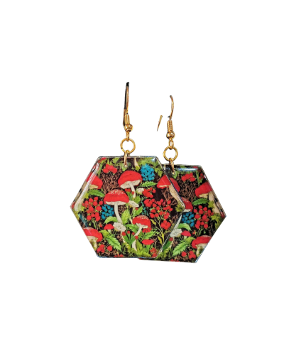 Aretes Personalizables Madera reciclada