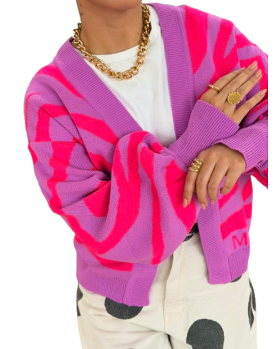 Cárdigan candy lila-fucsia