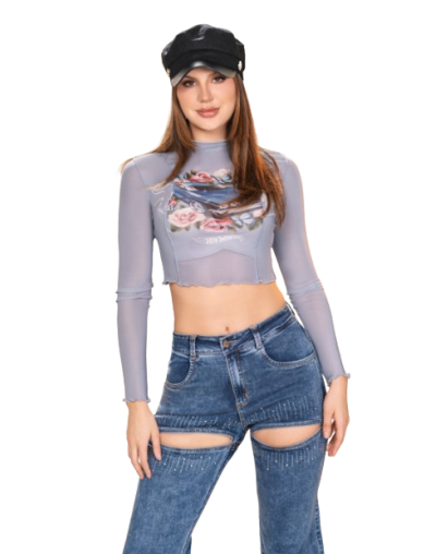 JEAN WIDE LEG PEDRERIA CON ABERTURA