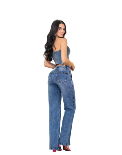 JEAN WIDE LEG PUSH UP