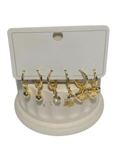 Tríos de aretes candongas