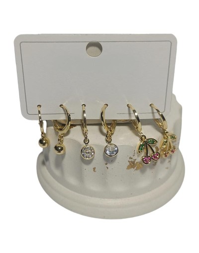 Tríos de aretes candongas