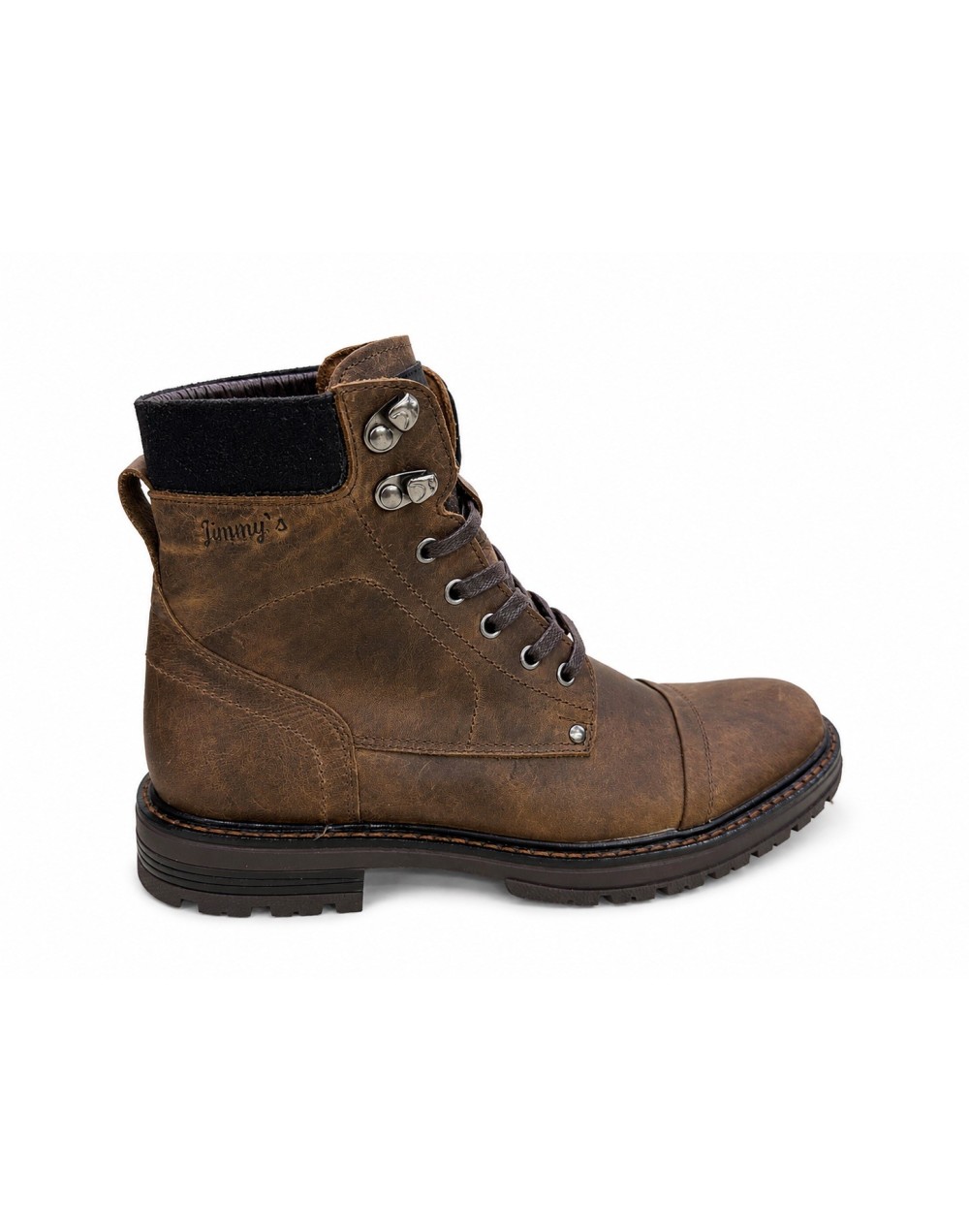 Bota para caballero en cuero cafe Jimmy´s