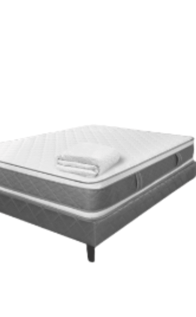 Combo base cama + cabecero + colchón semi ortopédico premium doble