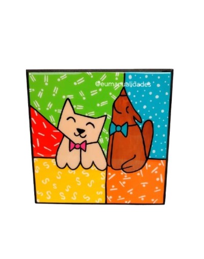 Servilletero gato y perro britto