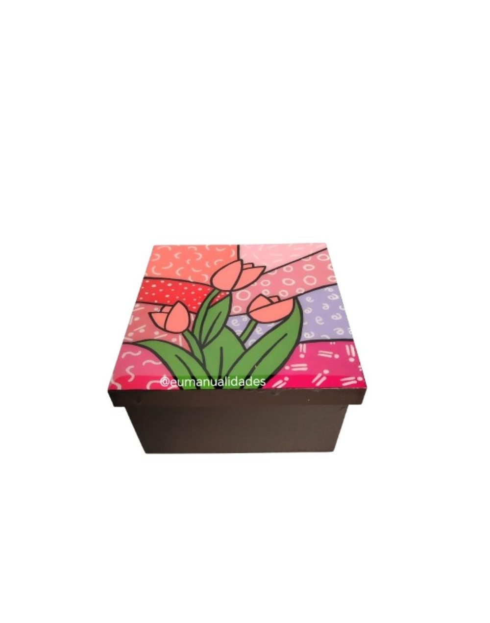 Caja britto flores colorido