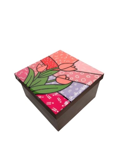 Caja britto flores colorido