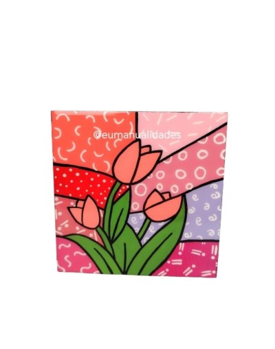 Caja britto flores colorido
