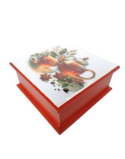 Caja cuatro divisiones anis y canela