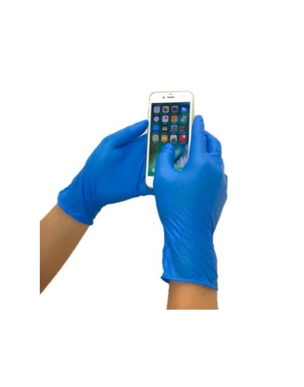 GUANTES DE NITRILO AZUL CJA *100 UNDS INVIMA