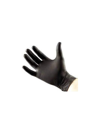 Guantes Nitrilo Látex Calibre 10 Negro Tallas S M 