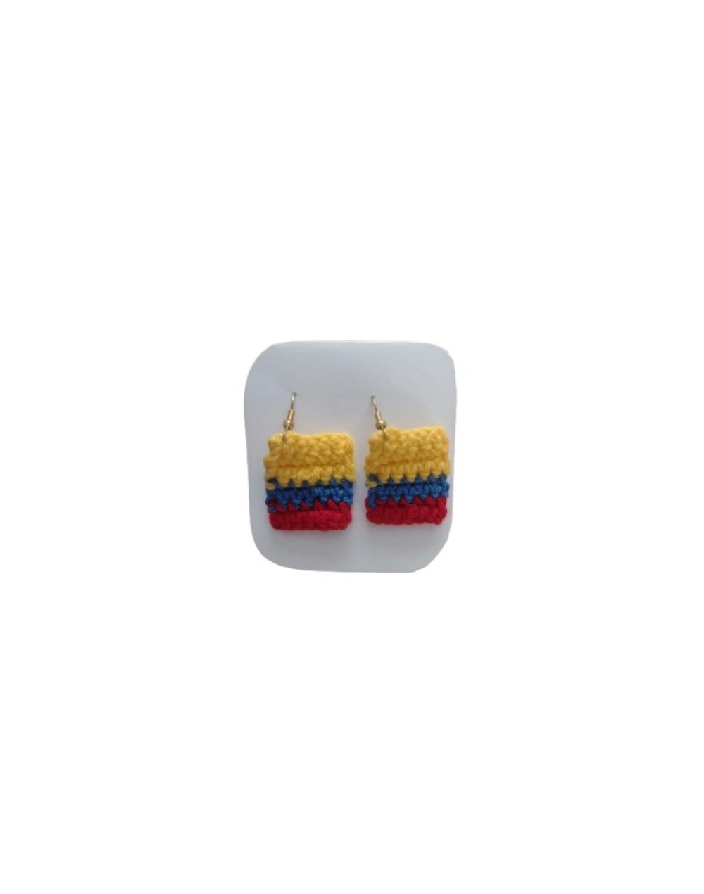 ARETES TEJIDOS BANDERA COLOMBIA