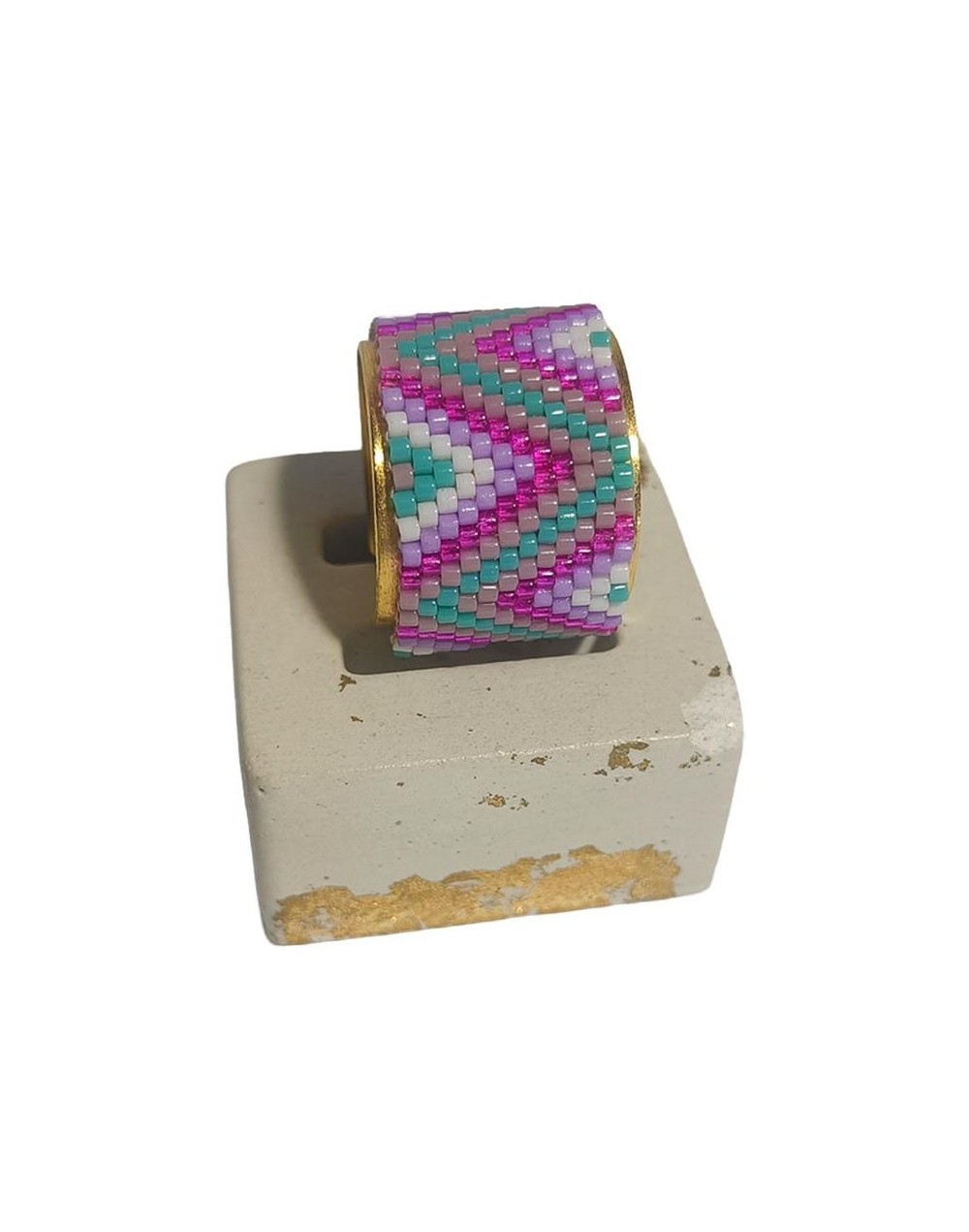 Anillos en Miyuki con base