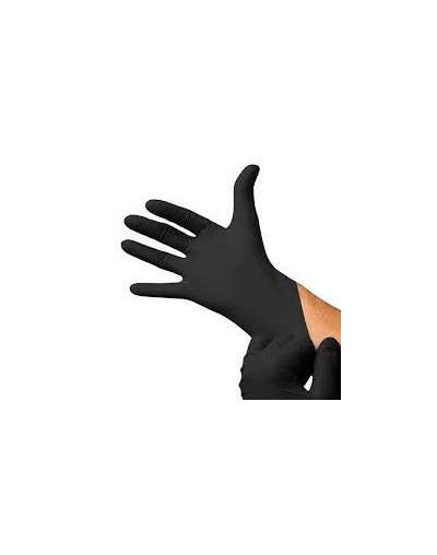 Guantes Nitrilo Látex Calibre 10 Negro Tallas S M 