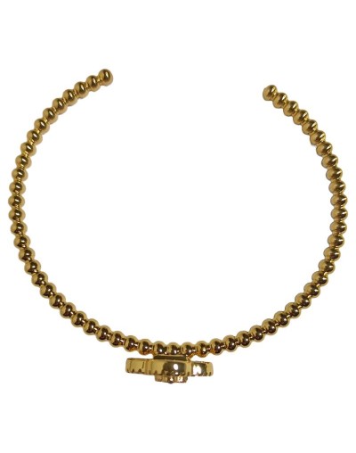 Brazalete en rodio Trébol