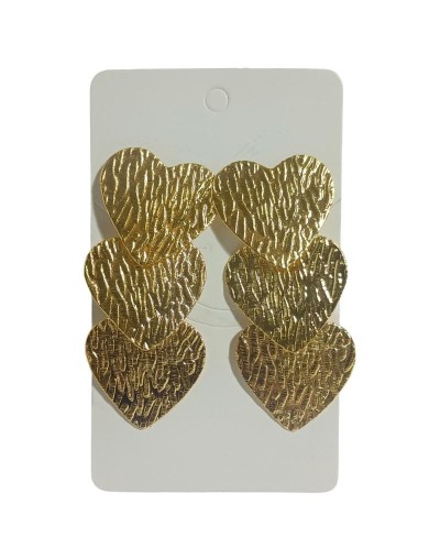Aretes en cascada corazones