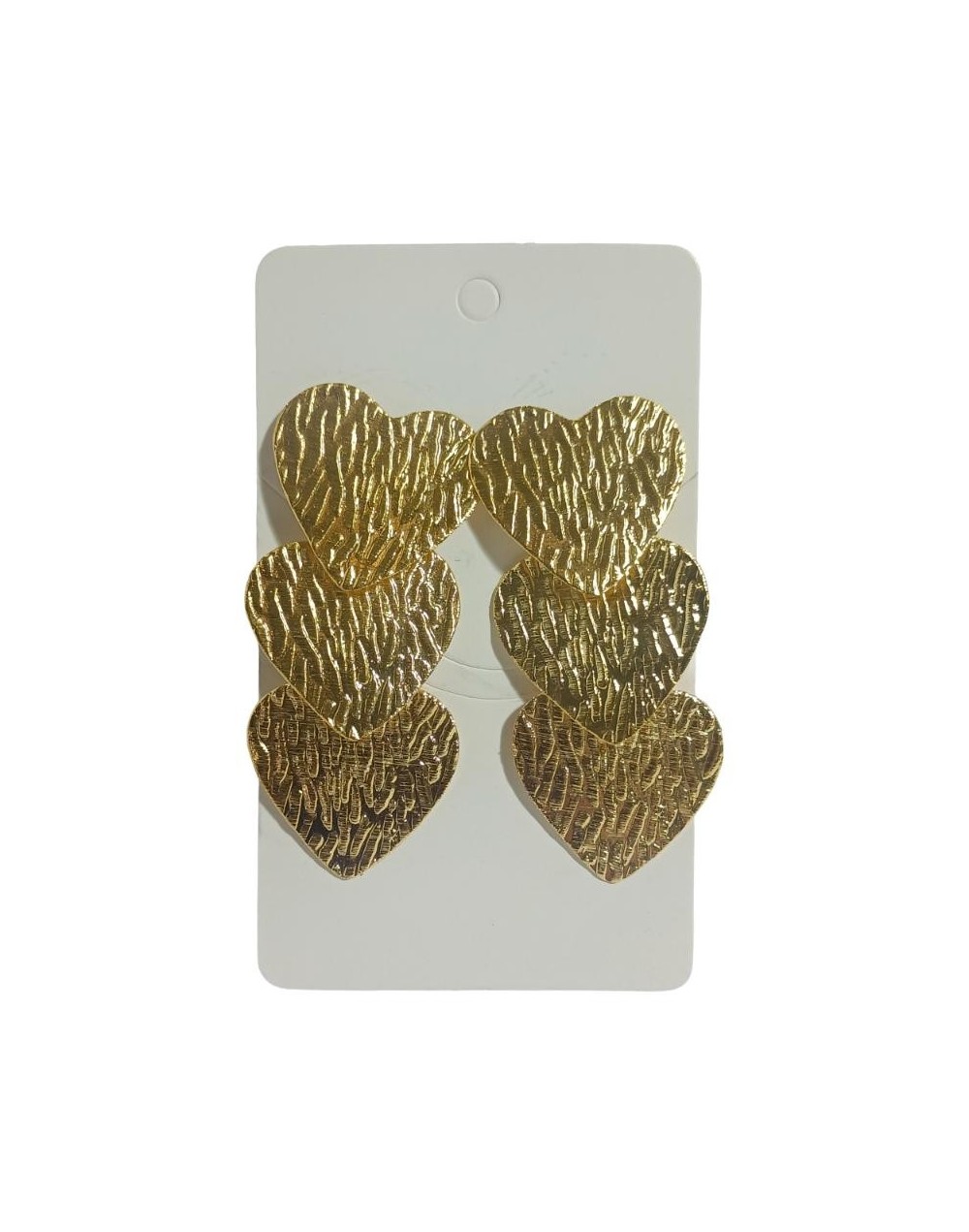 Aretes en cascada corazones