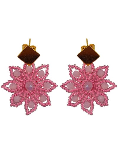 Aretes artesanales Flor
