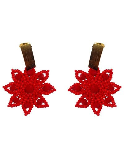 Aretes artesanales Flor