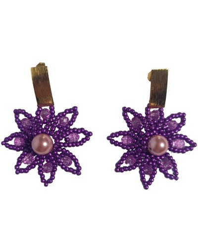 Aretes artesanales Flor