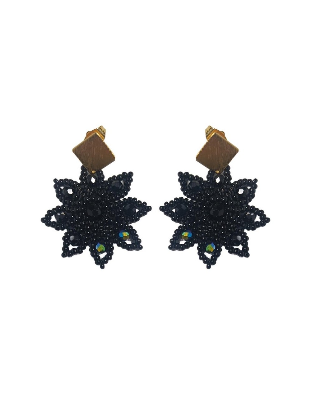 Aretes artesanales Flor