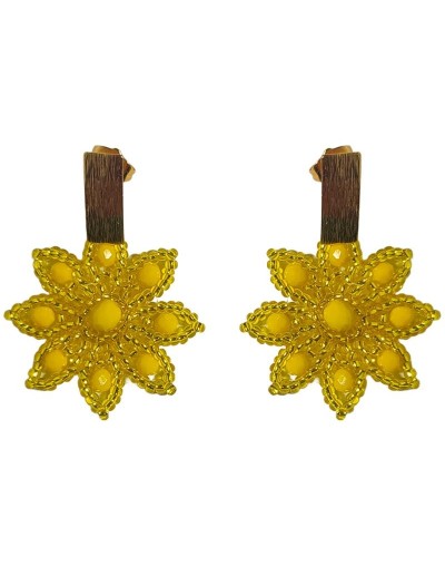 Aretes artesanales Flor