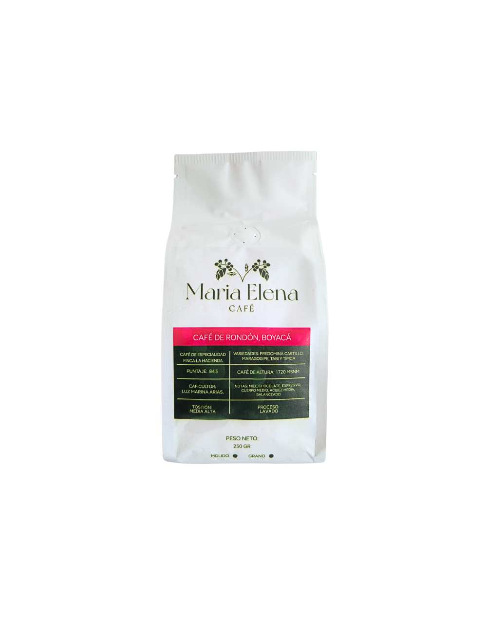 Café de especialidad Rondón, Boyacá · 250 g - MOLIDO
