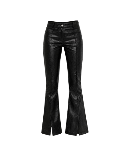 Pantalon Cuerina serpiente - bota abierta