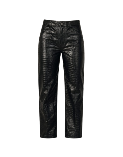 Pantalon:  Cuerina serpiente ancho