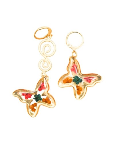 Aretes Solitarios Filigrana Mariposas con arete gancho