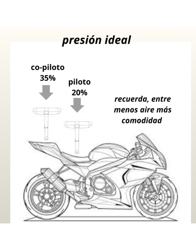 Cojín Neumático Con Correas Para Viajes Moto 