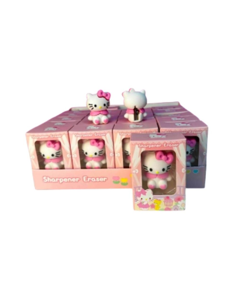 Tajalapiz y borrador 2 en 1. Diseño Hello kitty