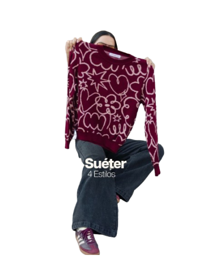 Suéter tesoros vino