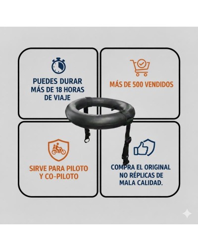 Dos Cojines Neumático Con Correas Para Viajes En  Moto 