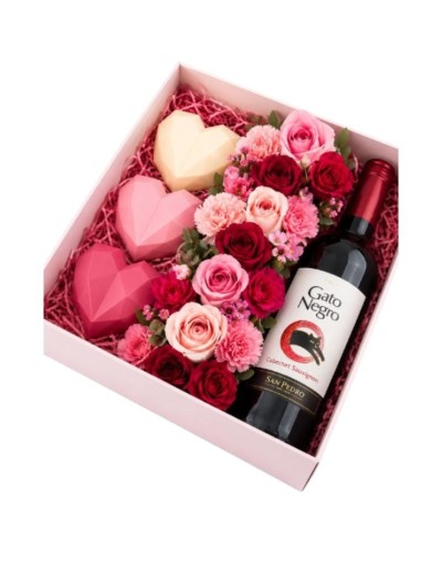 Sweet Love Cakes Corazón, Vino Gato Negro