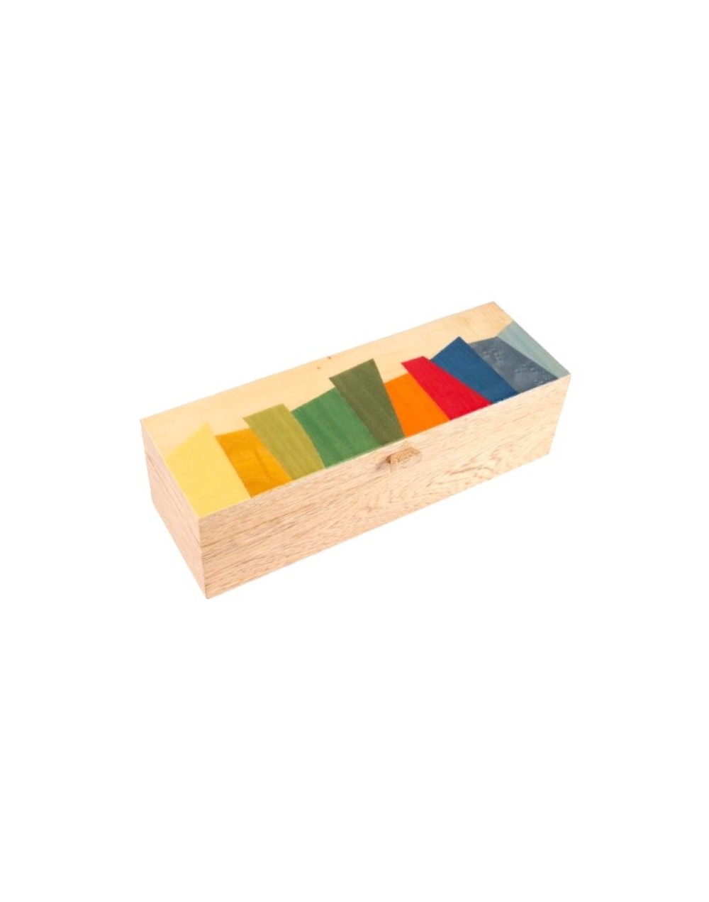 Caja organizadora de madera con compartimentos