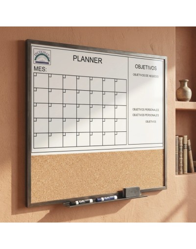 Tablero Combinado en Corcho y Acrílico personalizado 
