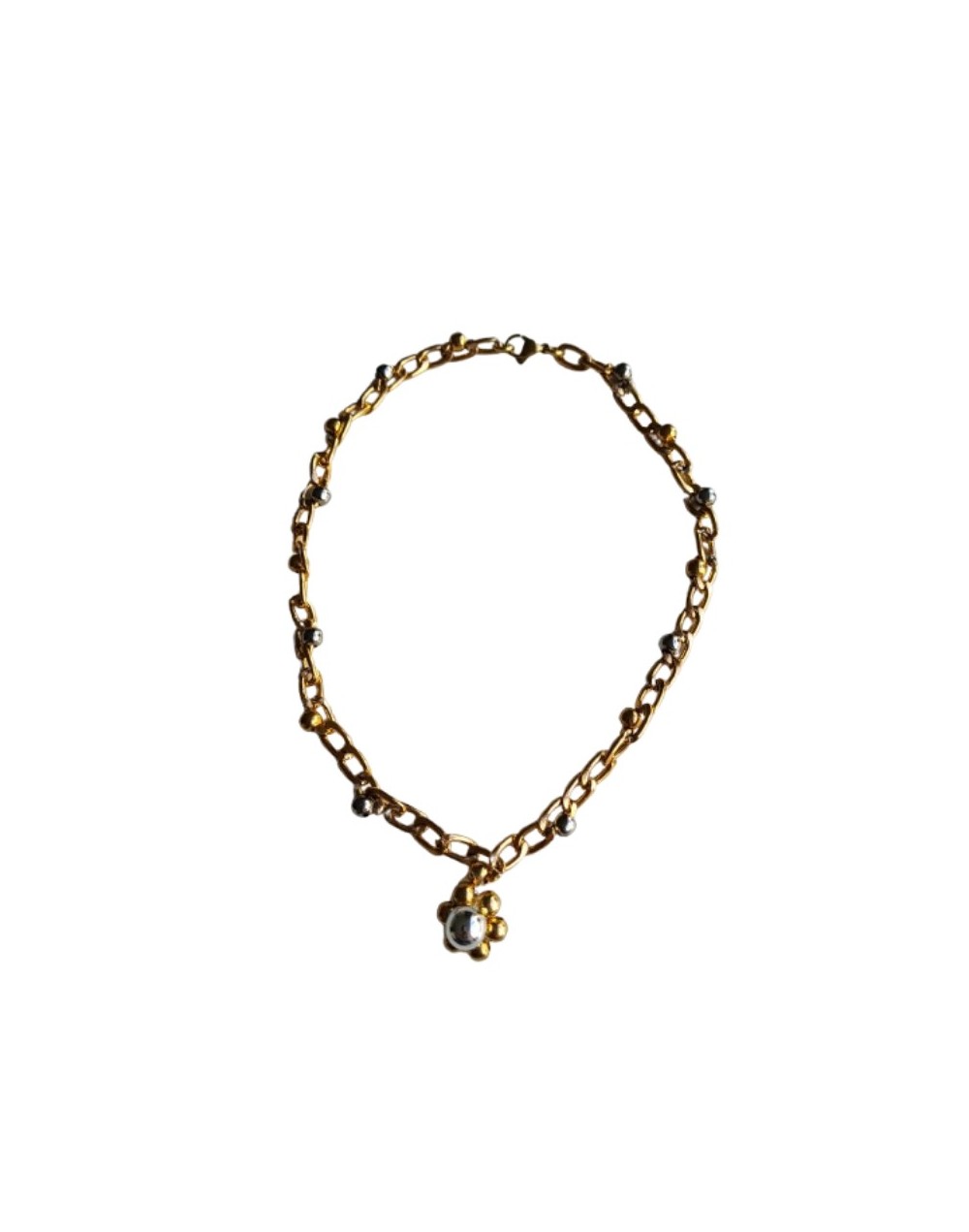 Collar Gargantilla Cadena Dorada y Balines 