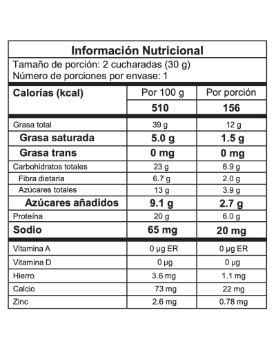 Maní Horneado Manata Panela Orgánica 30g