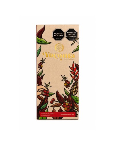 Chocolate de leche al 45% Cacao con Café  35g